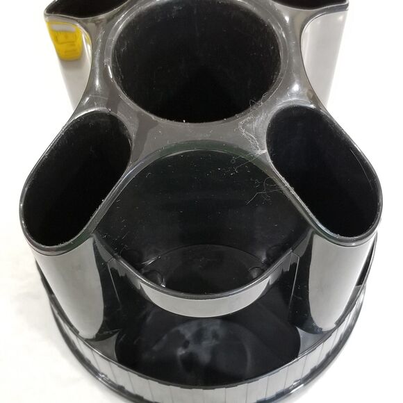 Rotating organizer for desktop supplies or art supplies mfg by SDI vintage black - Picture 5 of 9